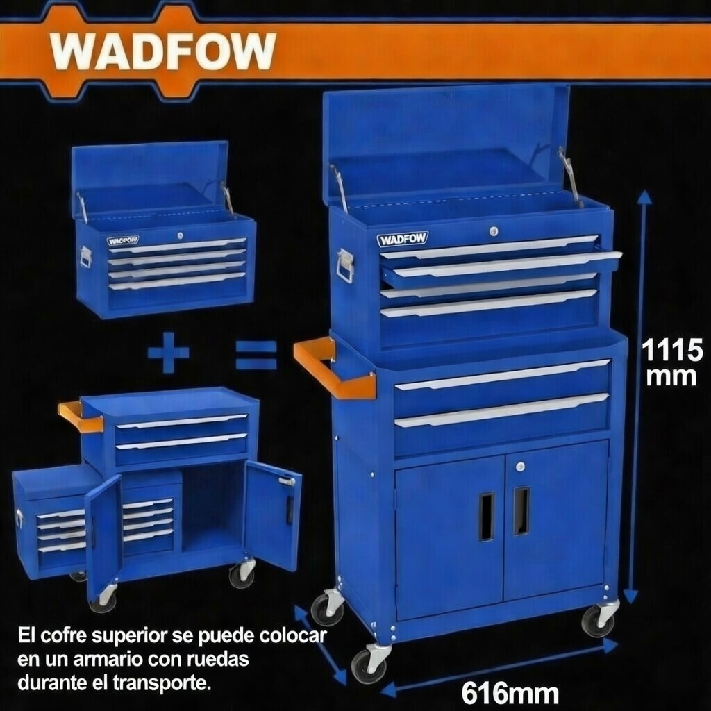 Mesa Rodante Organizadora WADFOW 6 Cajones