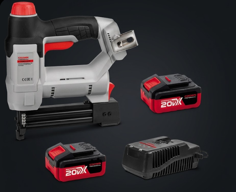 Clavadora Inalámbrica CROWN 20V + 2 Baterías + Cargador