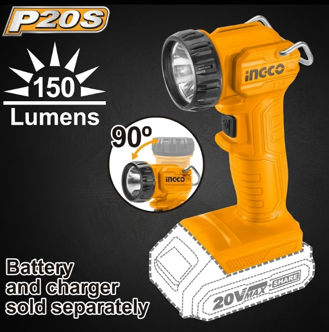 LED Inalámbrica INGCO P20S 20V (150 Lumens)