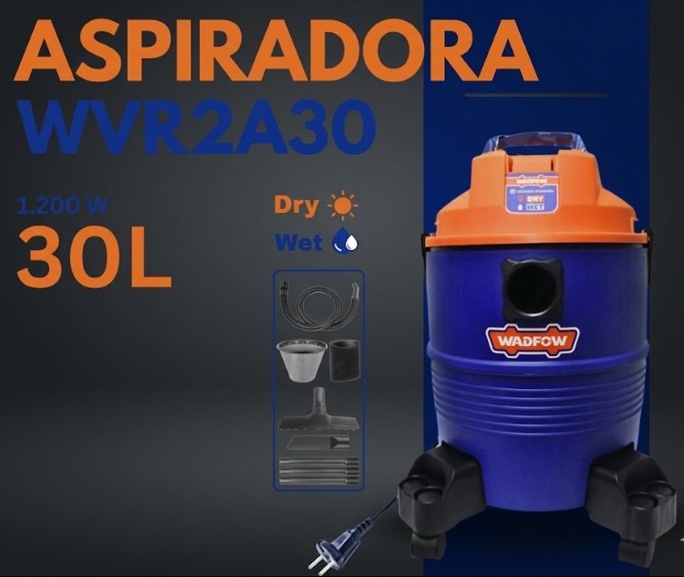 Aspiradora WADFOW WVR2A30 — 30L (Seco y Húmedo)